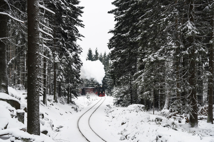 Brockenbahn Harz im Winter 