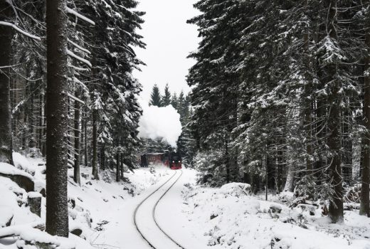 Brockenbahn Harz im Winter