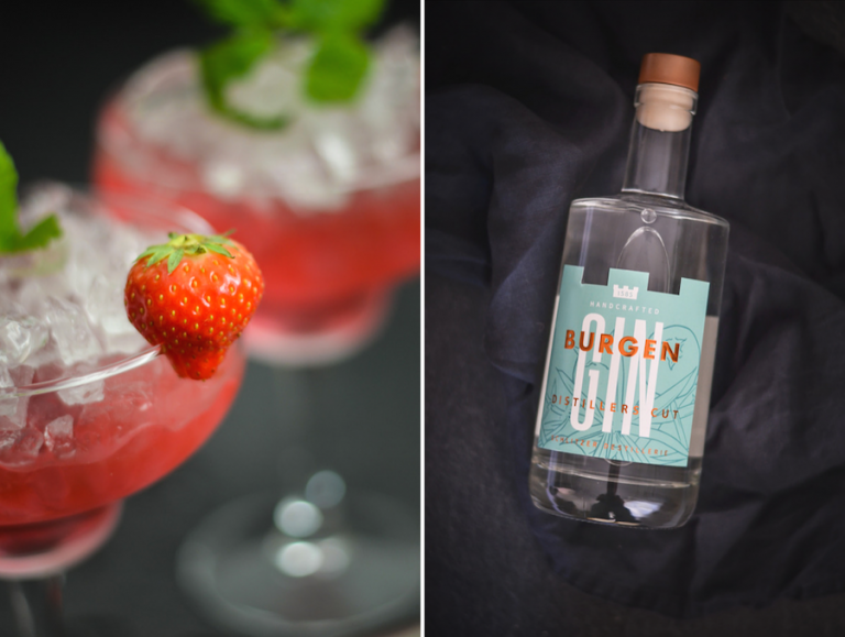 Rezept für einen Gin-Cocktail mit Erdbeeren aus Marmelade