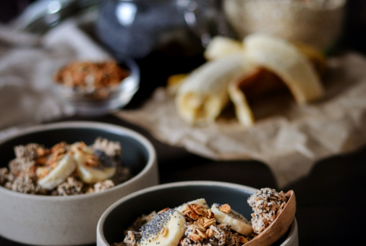 Rezept Porridge mit Banane, Zimt und Mohn