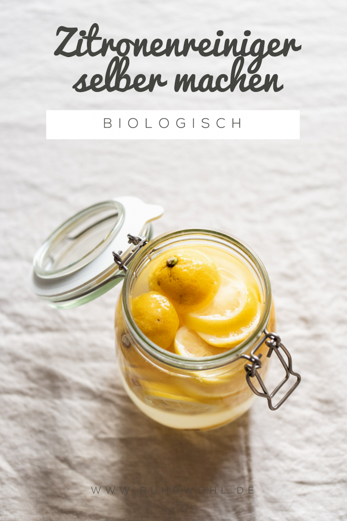 DIY: Allzweckreiniger aus Essig und Zitronen selber machen #nachhaltig #biologisch #citrusreiniger #putzen