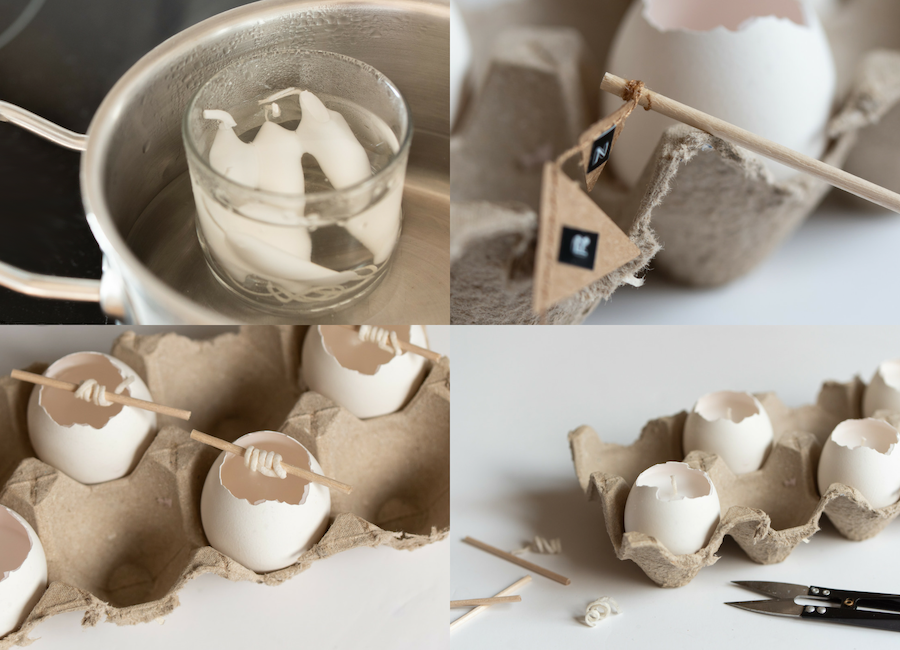 DIY Kerzen in Eierschalen basteln zu #ostern #diy #eier #happyeaster #dekoration #osterdeko