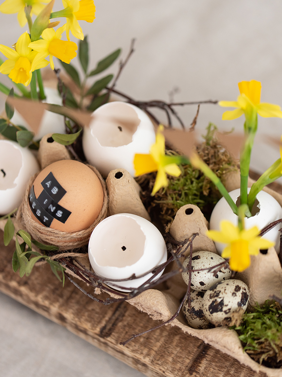 DIY Kerzen in Eierschalen basteln zu #ostern #diy #eier #happyeaster #dekoration #osterdeko