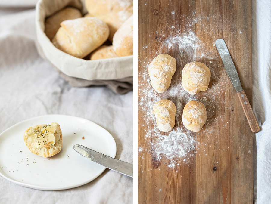 Frische Brötchen mit mediterranen Kräutern selber backen