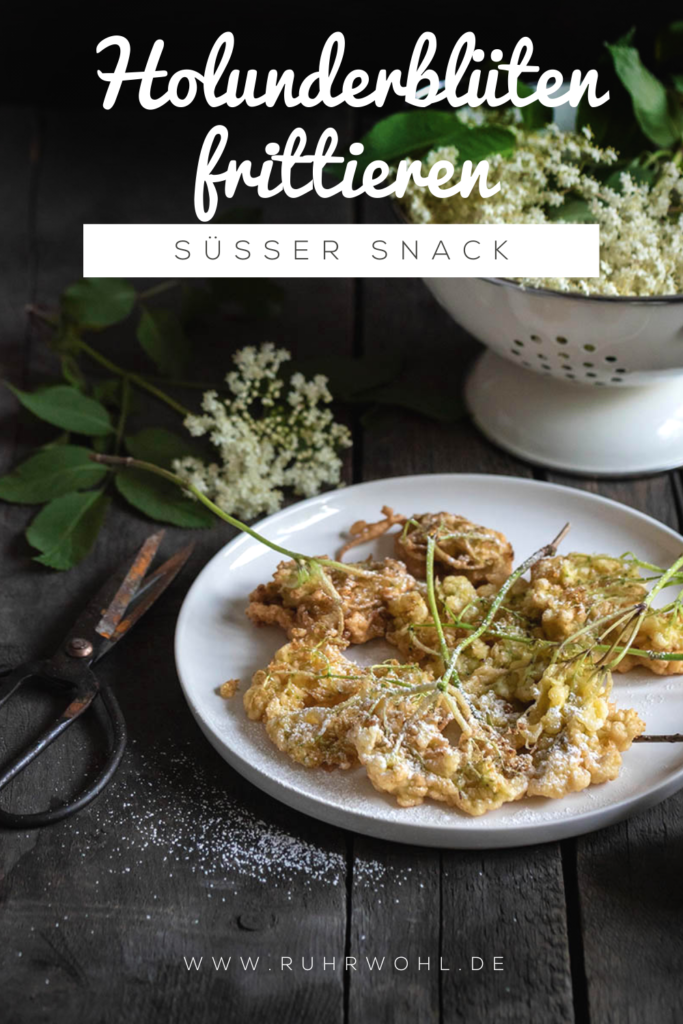 Frittierte Holunderblüten: süßer Snack im Bierteig