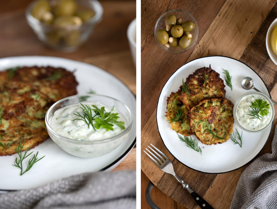 ruhrwohl.de - Rezept: Zucchini-Puffer mit Tzatziki