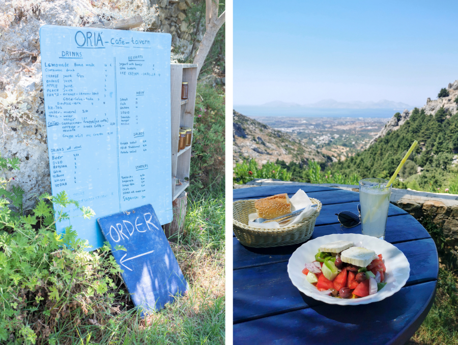 Taverne Oria in Palio Pyli auf Kos in Griechenland: Perfekter Blick über die Insel