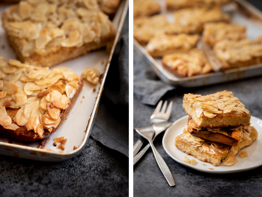 Blechkuchen mit Mandeln