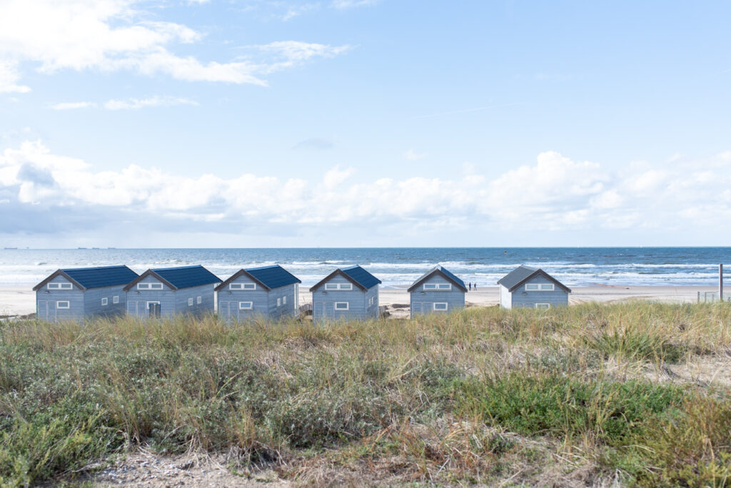 Häuser am Strand in Katwijk aan Zee