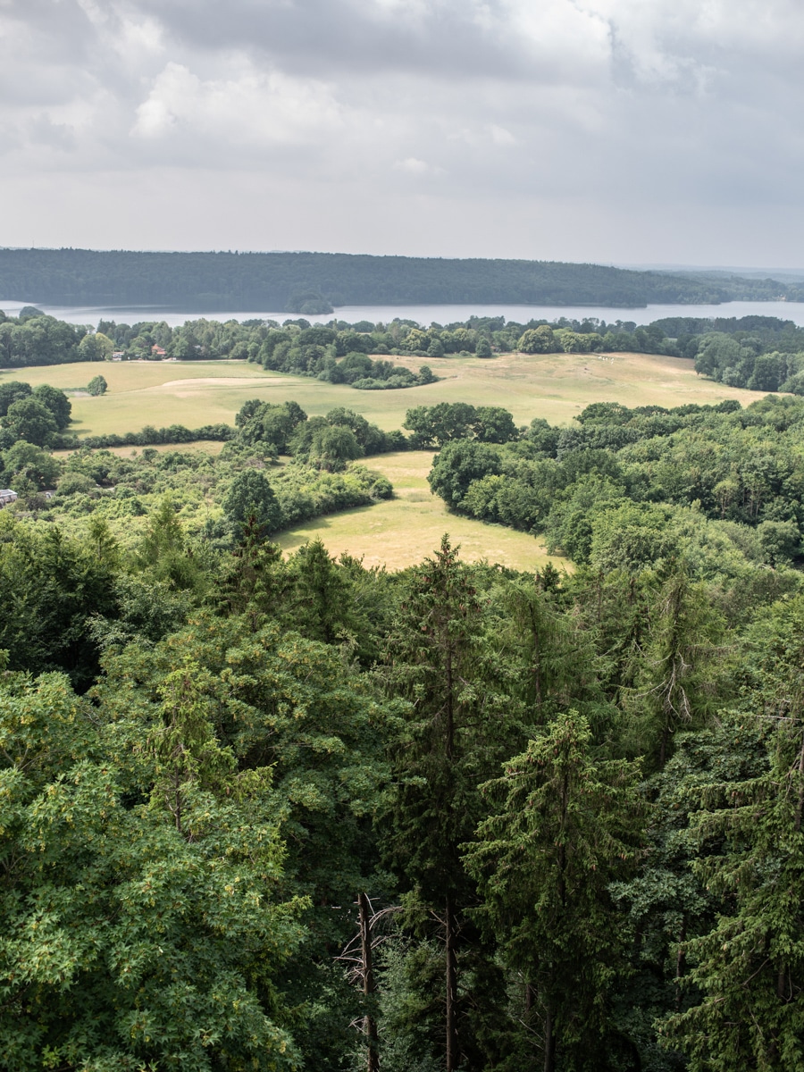 Blick auf die Landschaft der Holsteinischen-Schweiz vom Holzbergturm