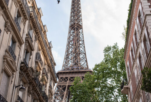 Eiffelturm in de rue de l'Université