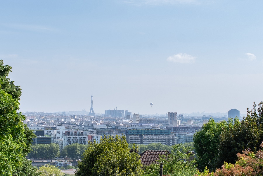 Panoramablick vom Belvédère de Meudon auf Paris mit Eiffelturm – Geheimtipp für spektakuläre Stadtaufnahmen und Weitwinkel-Fotografie