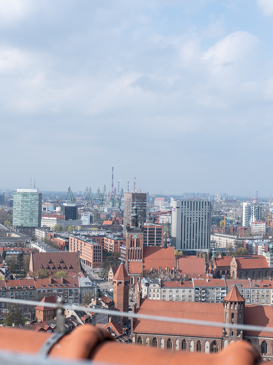 Aussicht vom Turm der Marienkirche über die Altstadt von Danzig