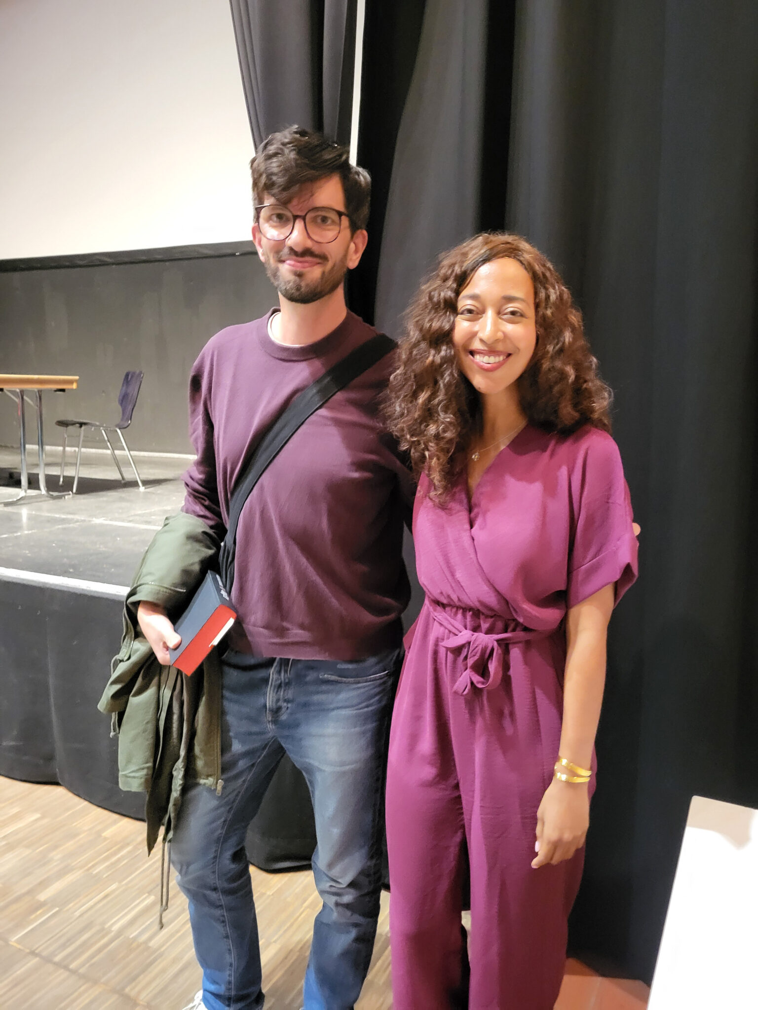 Julius mit Melanie Raabe bei der Premierenlesung von „Daisy“ in Köln